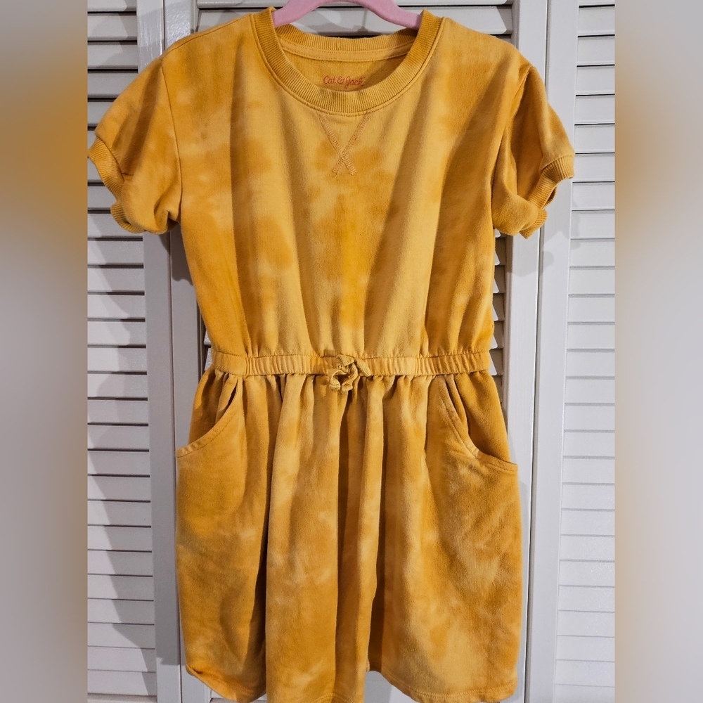 Cat & Jack Short Sleeve French Terry Dress, Size 6